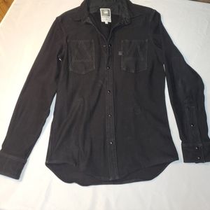 G-star RAW, black overshirt, unisex